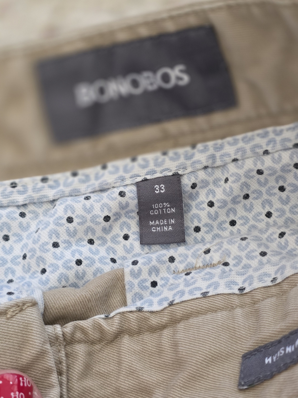 Bonobos Flat Front Chino Shorts in Khaki - Picture 3 of 5